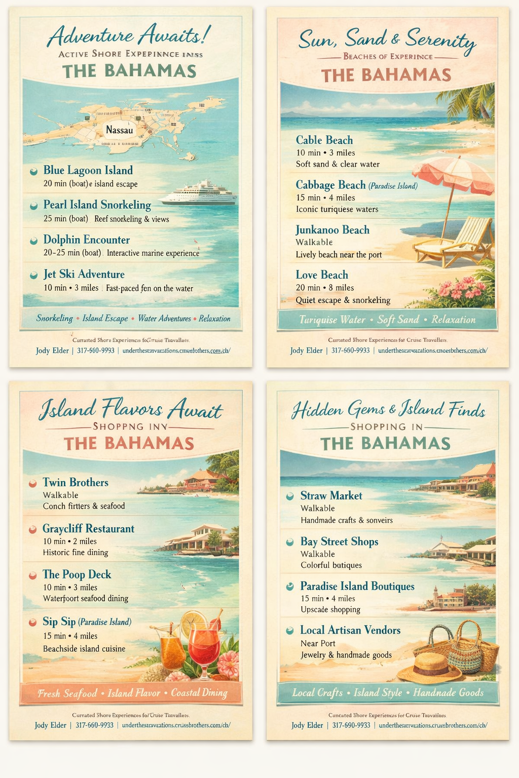 Port packs for cruise travelers